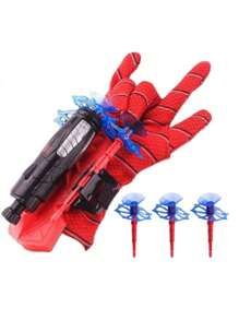 Kit 2 Luvas Lançador de Teia Dardo Brinquedo Aranha Infantil Spider Menino e Menina