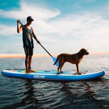 Inflatable Stand Up Paddle Board, Ultra-Light Board With Carry Backpack, Leash, Adjustable Paddle, Repair Kit, Hand Pump & Waterproof Phone Case For Adults (305 * 76 * 15cm)