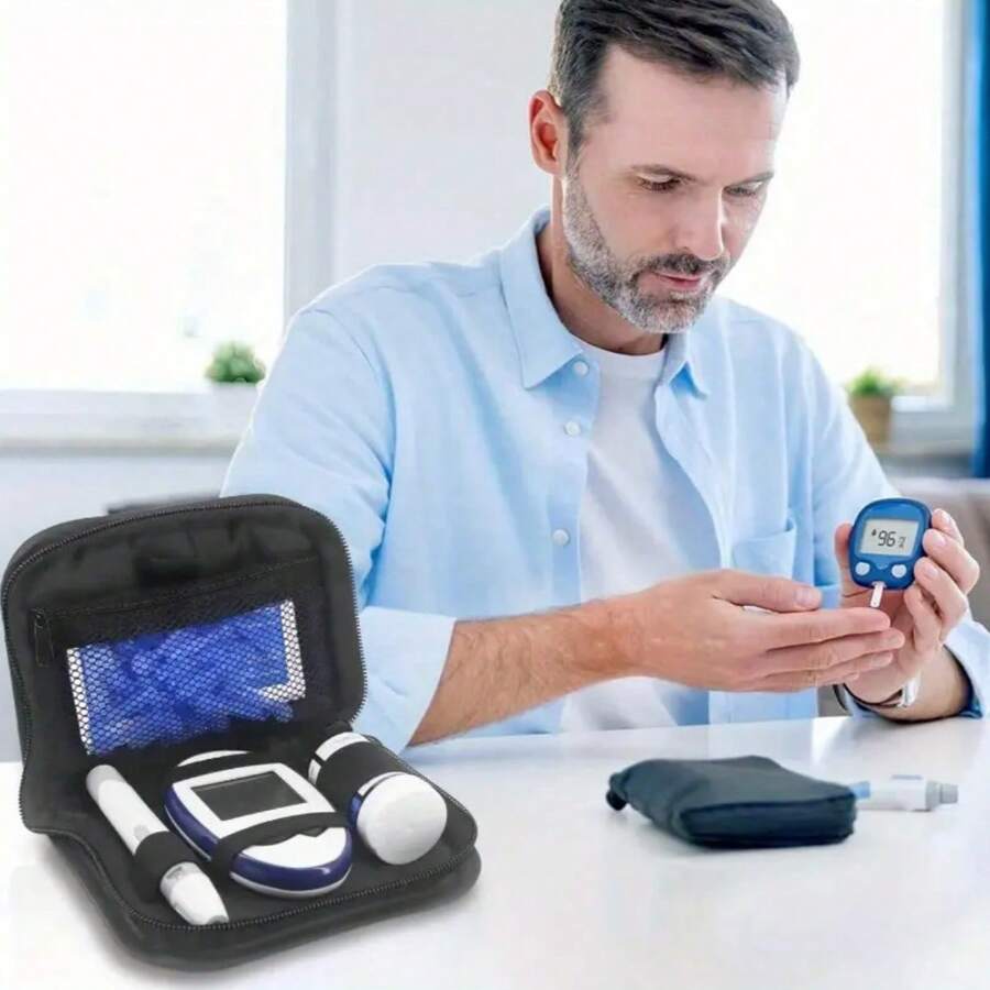 1-Pack Diabetes Supplies Storage Bag, High-Quality Oxford Cloth Material, Large Capacity And Convenient To Carry, Suitable For Travel Diabetes Organizer, Glucose Monitor Box Blood Glucose Meter Storage Bag, Diabetes Carrying Box, Diabetes Storage Bag Medical Bag Travel Essentials Travel Accessories Travel Must Haves - Multicolor - View 1