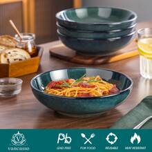 vancasso 4 Pieces Of Bowl, Paste Bowl Set, Porcelain Bowl Set, Green Set, 38oz, 1140ml - 綠色 - 查看 4