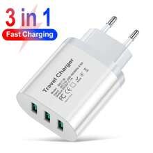 XJDR 1 st. 3-in-1-oplader compatibel met iPhone 15 14 13 12-oplader Supersnelle oplader Drie-poorts USB-wandlader
