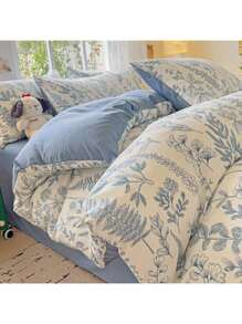 1pc Floral Print Pattern Fresh Ins-Style Soft & Machine Washable Single Duvet Cover, Suitable For Dorm, Bedroom, Hotel Decor, All Seasons - Multicolor - View 9