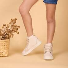 Andrea Girls Casual Sneakers For Girls, Basic And Lightweight Ankle Boots With Shiny Details In Beige - 米色 - 查看 3
