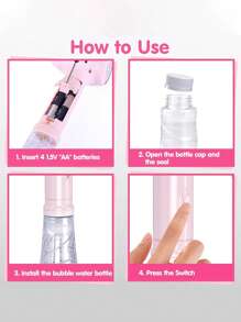 自动手持独角兽泡泡机 - 儿童电动泡泡吹器玩具，享受夏日乐趣，男孩和女孩的生日派对礼物