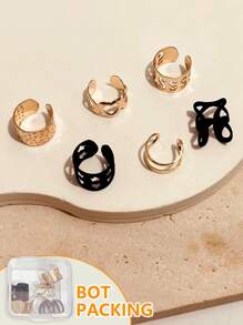 Set de 12 piezas de ear cuffs, clips de oreja y aretes de estilo oscuro y de moda, accesorios como regalo para mujeres y niñas para uso diario y fiestas