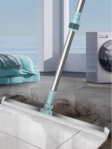 Rubber Squeegee Broom With Handle, Can Clean Floors, Windows, Silicone Pet Hair, Indoor Cleaning Magic Broom, Can Clean Glass, Hair, Fine Dust And Liquids, Suitable For Smooth Floors And Carpets - Multicolor - View 3