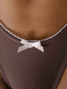 Women's 2 Piece Swimsuit Fashion Lace Trim Bow Bikini Set Summer Two Piece Bathing Suit