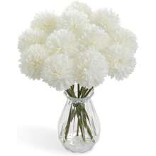 1/5/12/16pcs Romantic Artificial Flowers Silk Ball Chrysanthemum Fake Plants, Flower Bouquet, Fall Decorations For Home, For Autumn Decor, Wedding Room Home Hotel Party Event New Years Gifts Rose Handheld Flower Arrangement For Halloween Decor Home Decor/Bedroom/Living Room/Table Decoration/Bride's Bouquet/Outdoor Garden