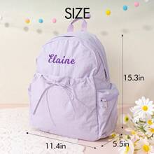 1 Stück Personalisierter Kindergartenrucksack Süßer Kleinkinderrucksack mit Schleife, Preppy Rucksack Schultasche Mädchen Tanztasche Geschenk