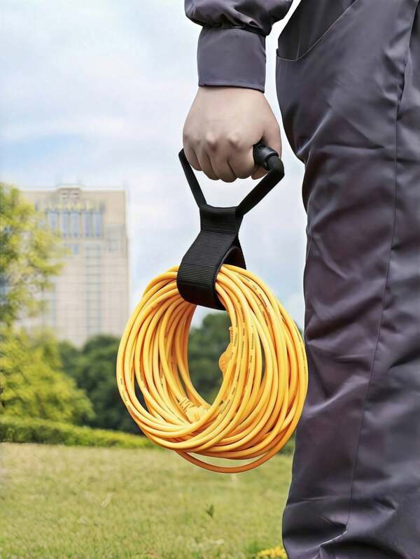 1pc Easy-Carry Wrap-It Storage Straps - Hook And Loop Straps With A Carrying Handle For Garden Hose, Extension Cord, Cable, Garage, Boat, RV Accessories Organization