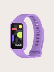 1pc Plain Color One-Piece Fully Framed Screw Silicone Watch Strap Compatible With Xiaomi Smart Band 9 Active - Mi Smart Band 9 Active - View 19