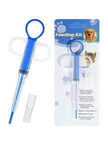 1pc Pet Pill Plunger Popper For Small Cats Dogs Pill Gun Dispenser Shooter Pet Piller Soft Tip Tablet Syringe Pusher Animal Medicine Feeder For Feeding Accessories