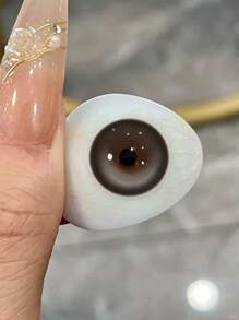 FUNSACHY Colored Myopia Contact Lenses (0~-8.00) Brown/Gray/Blue Degree Contact Lenses, Annual Disposable, 14.5mm Large Eye Lens - HAWAII-gRAY - View 6