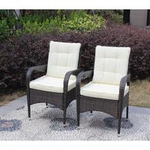 2-Piece Liberatore Dining Chairs With Cushions Beige Cushion - Nâu như hình - Xem 4