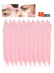 48/24/12/6/3/1 Pcs Multi-Color Eyebrow Trimmer & Shaver, Callus Remover, Body Hair Trimmer & Facial Eyebrow Razor Set With Long Handle Safety Blades And Precision Guards, Eyebrow Grooming Tool For Home Or Travel Use,Giveaways,Travel,Cheap Stuff,Travel Essential - Multicolor - View 16