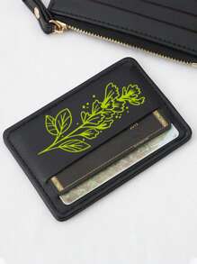 1PC Coin Wallet Multi-Function Portable Mini Card Bag Two-Piece Set Solid Color PU Leather Wallet Personalized Text Customization For Women Wallet Mini Wallet Purse Wallet Wristlet Wallet Wallet Card Wallet - Multicolor - View 3