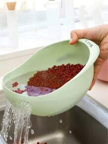 Customized Plastic Drain Basket, Household Vegetable Basket Fruit Bowl, Multifunctional Rice Washer, Household Vegetable Basket Fruit Bowl, Multifunctional Rice Washer Sieve - Multicolor - View 3