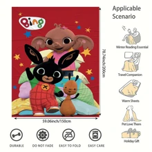 Cartoon Fleece Blanket - Cozy, Lightweight Flannel Throw Featuring Colorful Animated Characters, Ideal For Bed, Sofa, Camping, Office, Travel, And Home Decor, Perfect Gift For Youngsters
