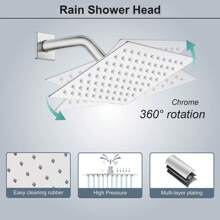 Prestige Selection . Luxurious 8-Inch Rainfall Shower Head - 銀 - 查看 3