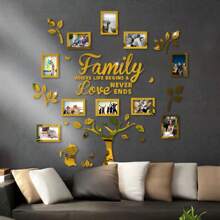 10 Pieces Acrylic Family Tree Wall Decoration - Create A Warm And Romantic Wall Tree With Your Favorite Photos, Suitable For Home, Living Room, Or Any Room. Perfect For Weddings, Valentine's Day, Thanksgiving, Christmas, Birthdays, And More. Wall Decoration Size: 47.2x47.2 Inches Gifts Graduation