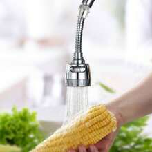 Extensor pentru robinet de bucătărie 1 buc, rotație de 360 de grade, două moduri de pulverizare - instalare cu o singură gaură, duză de economisire a apei pentru chiuvetă și duș, material ABS durabil, rotund