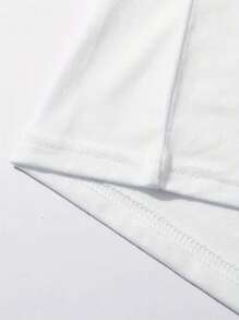 Tween Girls' Casual White Printed Round Neck Short Sleeve T-Shirt For Summer - White - View 6