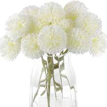 1/5/12/16pcs Romantic Artificial Flowers Silk Ball Chrysanthemum Fake Plants, Flower Bouquet, Fall Decorations For Home, For Autumn Decor, Wedding Room Home Hotel Party Event New Years Gifts Rose Handheld Flower Arrangement For Halloween Decor Home Decor/Bedroom/Living Room/Table Decoration/Bride's Bouquet/Outdoor Garden