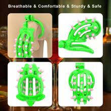Haifan Cobra 7 3D Printed Male Chastity Cage With Black And Pink Silicone Massage Points For Men Tool Virginity Restraint Unnoticeable BDSM Sex Toys