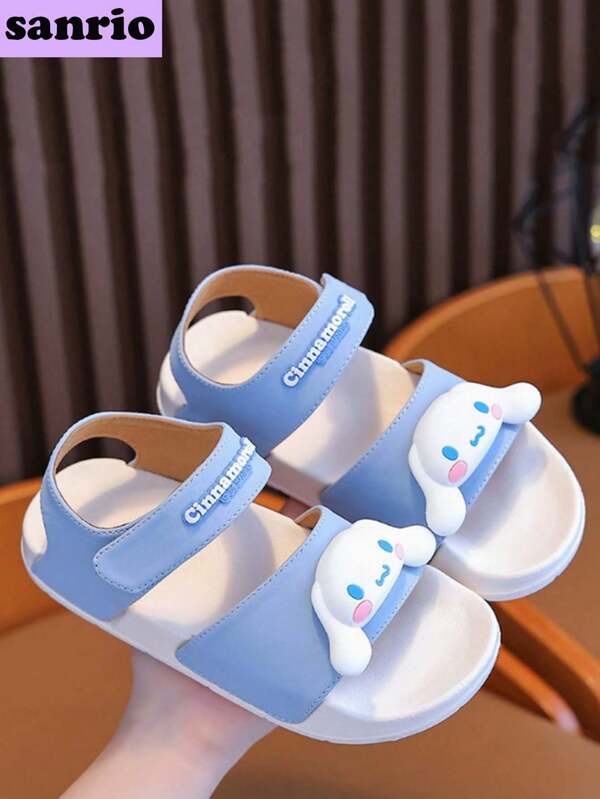 Sanrio Sanrio, novas sandálias infantis para meninos e meninas, calçados de praia para meninos, antiderrapantes, sola macia de EVA, sandálias de princesa para meninas