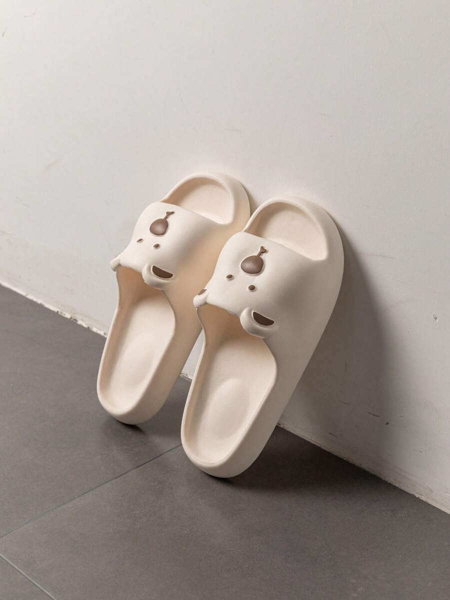 2024 Summer New EVA Cute Rabbit Pink Ladies' Slippers, Anti-Slip, Breathable, Comfortable, Mono-Block Design - White - View 1