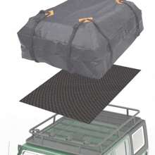 1 túi vải thô trên nóc xe, có thảm chống trượt cho xe hơi, túi vải thô du lịch chống thấm nước 15 feet khối, túi đựng đồ chống bụi, giá để đồ trên nóc xe có thể gấp lại, túi đựng đồ đa năng, phụ kiện xe hơi, dùng khi đi du lịch cắm trại ngoài trời - Nhiều màu - Xem 2