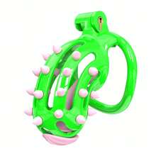 Haifan Cobra 7 3D Printed Male Chastity Cage With Black And Pink Silicone Massage Points For Men Tool Virginity Restraint Unnoticeable BDSM Sex Toys