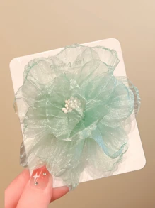 1 Stück Mori-Stil Mädchen Chiffon Blumen Prinzessin Haarclip