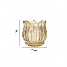 1 件优质郁金香玻璃烛台、香薰蜡烛杯、婚礼装饰花饰、家居软装饰 - 彩色 - 查看 8