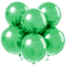 12 Large Chrome Metallic Balloon Balloons 16 Inches Large Round Balloons Premium Birthday Party Decoration - 綠色 - 查看 1