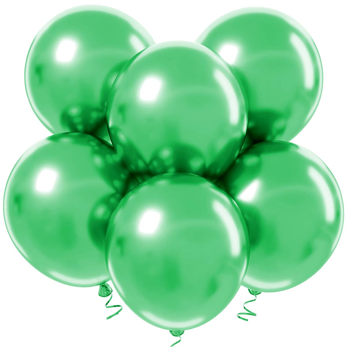 12 Large Chrome Metallic Balloon Balloons 16 Inches Large Round Balloons Premium Birthday Party Decoration - 綠色 - 查看 1