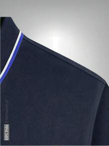 HPC POLO Playera Tipo Polo para Hombre Manga Corta – Bonita, Básica, Cómoda y Ligera, Ideal para Uso Casual y Diario, Diseño Clásico y Versátil para Combinaciones con Jeans, Pantalones y Shorts - Azul Marino - Ver 3
