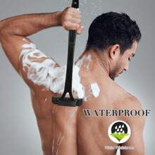 Back Shavers Men, Hair Removal Body Shaver - Extra-Long Handle Trimmer, Wet Dry Shave,Extendable Back Scratcher For Body, Head, Feet, And Legs – Premium Heavy-Duty, Collapsible Scratcher For Men & Women – Long Folding Handle, Portable For Travel