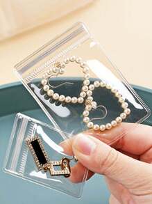 100pcs/50pcs/30pcs/5pcs Jewelry Storage Bags, Jewelry Pouches, Small Jewelry Clear Bags, Favors, Small Accessories, Earrings, Anti-Tarnish Premium Jewelry Storage Bags - Compact & Transparent, Suitable For Necklaces, Bracelets & Rings - Portable & Space-Saving Ziplock Jewelry Display Bags - PVC Ziplock Bags For Rings, Earrings & Small Accessories, Compact & Convenient Jewelry Storage Bags Back To School