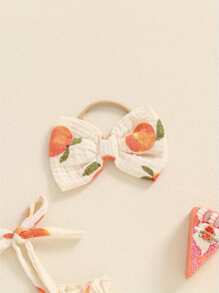 Newborn Baby Girl Sleeveless Rompers Dress Summer Smocked Clothes Cotton Bodysuit With Headband 0-18 Months - 米色 - 查看 6