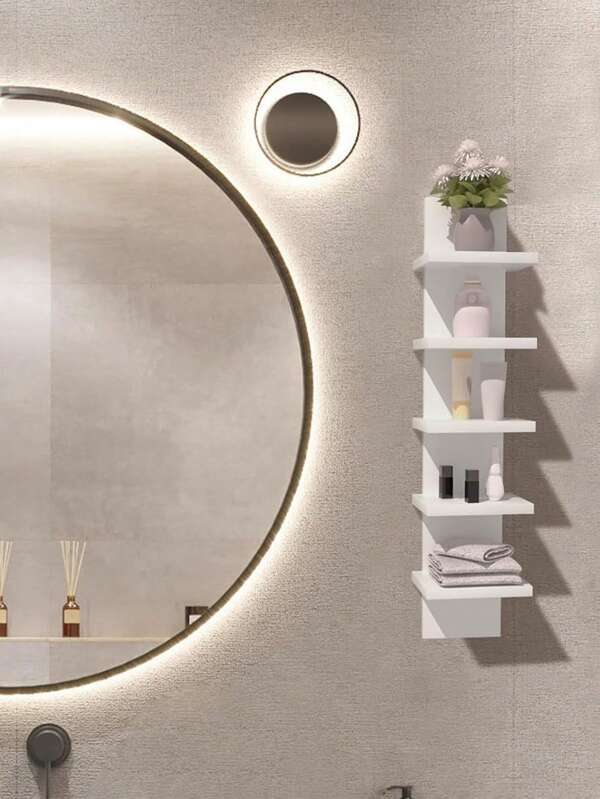 Multilayer Corner Shelves, Floating Corner Shelf, Wall Organizer Storage, Easy-To-Assemble Tiered Wall Mount Shelves For Bedrooms, Bathroom Shelves, Kitchen, Offices, Living Rooms,Bookshelf (1pc)