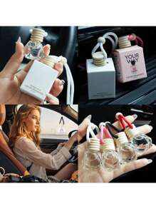 Profumo per auto da 8 ml, Diffusore d'aria solido adatto per uso quotidiano, viaggi, vacanze estive, regalo per le donne, dispenser di profumo per auto carino, profumo per auto a lunga durata, profumo per auto da donna che rimuove gli odori e ha un profumo persistente, prodotto per San Valentino, prodotto per matrimoni
