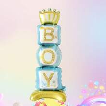 1pc Baby Shower Bear Ball In Ball Balloons Stand Crown Boy Girl Air Balloons Number 1 Balloon Birthday Gender Reveal Party Decorations
