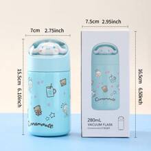 Miniso 名创优品三丽鸥系列保温杯，可爱卡通肉桂狗图案，不锈钢真空保温杯，水瓶，生日圣诞礼物，280毫升/9.47盎司 - 藍色 - 查看 6