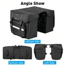 NEWBOLER 自行车后座包 25L 大容量户外行李袋单车山地车公路车后备箱双鞍袋 - 黑色 - 查看 4