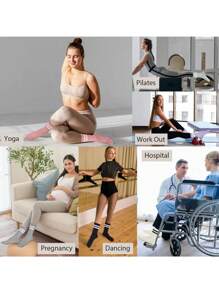 1 Paar Damen Grip Pilates Socken, rutschfeste Yoga Lässig Socken, geeignet für Barre Fitness, medizinisch lange Strumpfhosen Socken