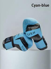 1 双人造皮革防滑拳击训练手套，男女适用，拳击、跆拳道、泰拳、综合格斗，可调节，适合初学者，专业拳击训练装备