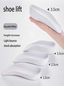 1 Pair Women's Invisible Height Increasing Insoles, No Odor, Shock Absorbent, Comfortable, Soft, Increasing 7cm Height, Half Pad For Women - 7 Point Height Increasing Insole - View 23