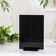 20pcs Acrylic Place Card Holders Transparent With Slots, Table Display, Wedding Signage Holders, Digital Photos Office Menu Conference, Black Card Stands, White & Transparent