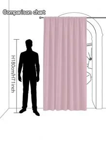 1pc Solid Color Modern Coated Light Blocking Curtain, Rod Pocket Design, Suitable For Living Room And Bedroom - Sheer And Blackout Curtain, Living Room Curtain, Bedroom Curtain Curtains Curtains For Living Room Kitchen Room Decor Home Decor Living Room Kitchen Decor Living Room Decor Room Decor Curtains Bedroom